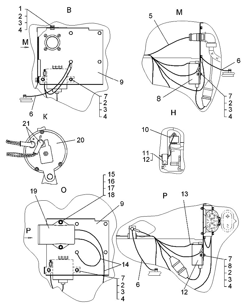 Электрооборудование дизеля с электростартерной Т10М